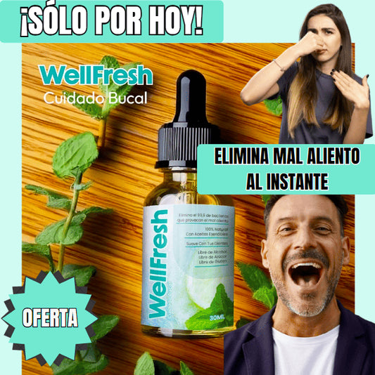 WELLFRESH™|Tratamiento Para 2 Meses, Elimina Mal Aliento Al Instante🌬️🍃
