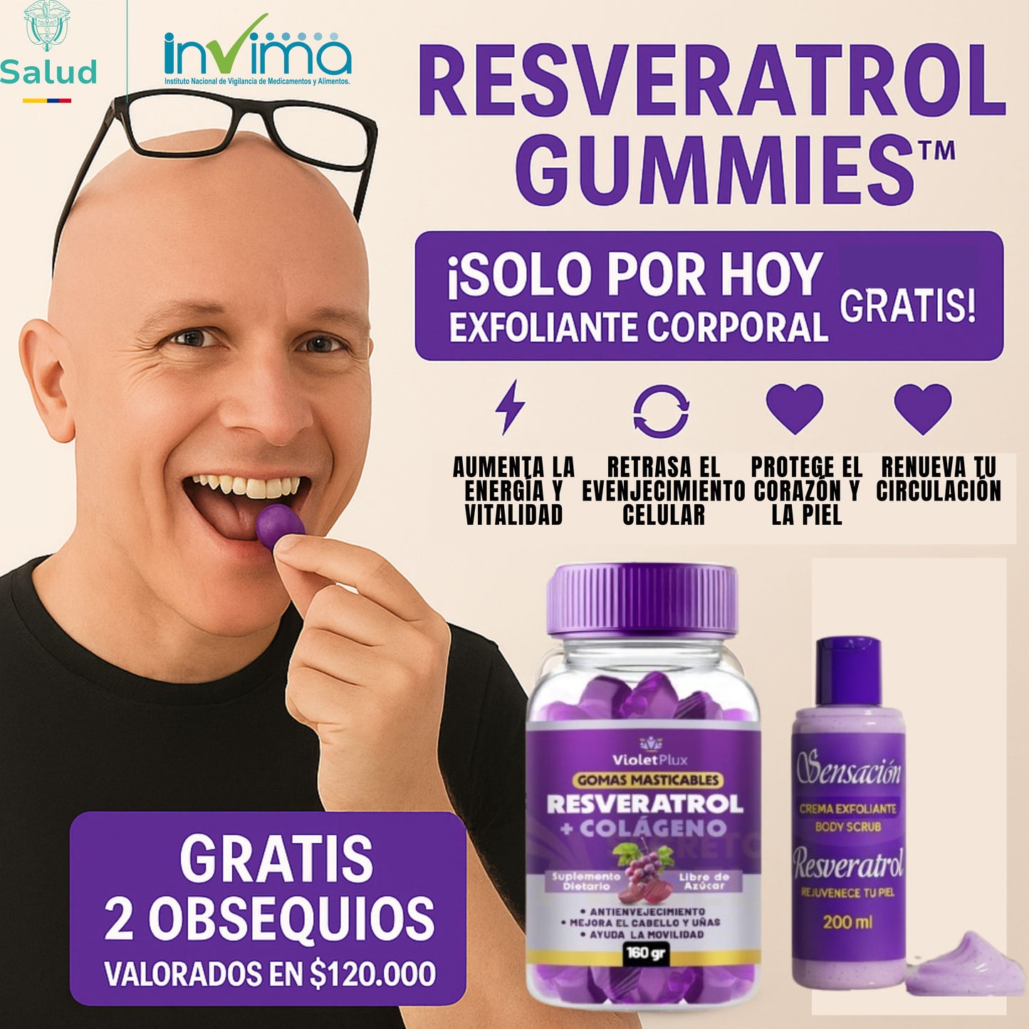 RESVERATROL GUMMIES + EXFOLIANTE CORPORAL