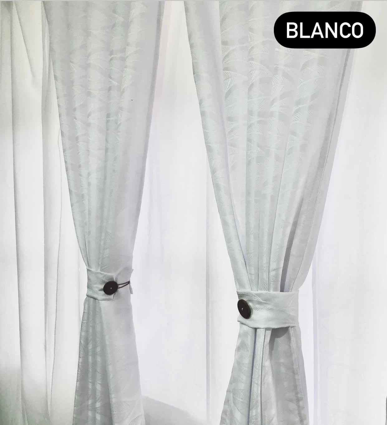 CORTINA JACQUARD BOTONES PREMIUM™| Decora con clase, bloquea la luz y descansa profundamente.