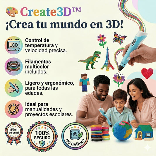 Crea3D™ - El bolígrafo que convierte tu imaginación en figuras reales