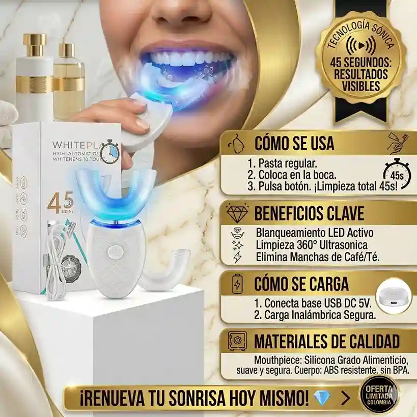 DentGlow ™️| Potencia tu sonrisa y confianza diaria con tecnología ultrasónica