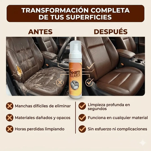 FoamCleaner™ | Elimina manchas imposibles de tu carro al instante, sin esfuerzo
