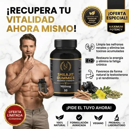 Gomas De Shilajit™ | Limpia, Recarga y Despierta tu Poder Masculino