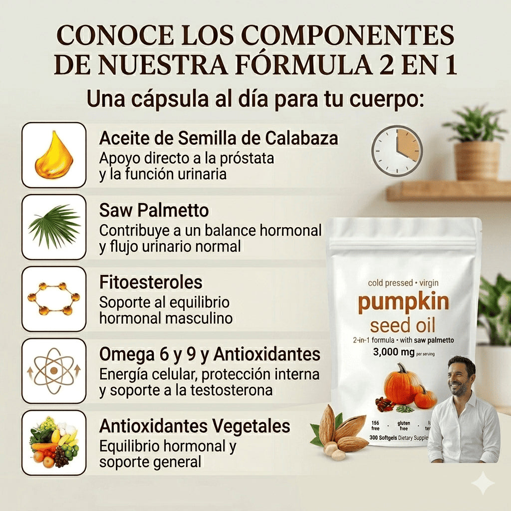 Prostaliv™ Salud prostática y cabello fuerte.