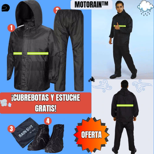 MOTORAIN™|TU IMPERMEABLE REFLECTIVO PARA MOTO: Ligero, Seguro, Resistente