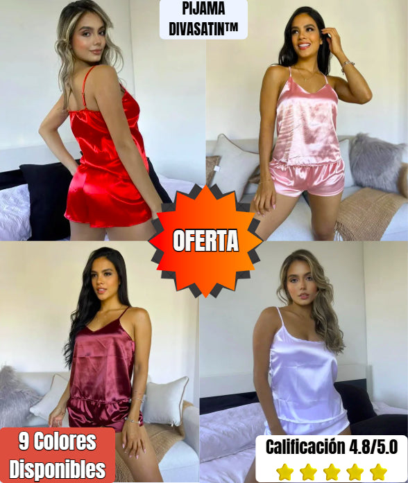 PIJAMA DIVASATIN™| Suavidad extrema, diseño exclusivo y descanso profundo