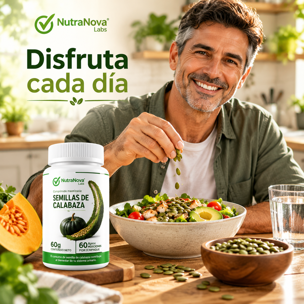 Semillas de calabaza premium NutraNova Labs | Salud Prostática