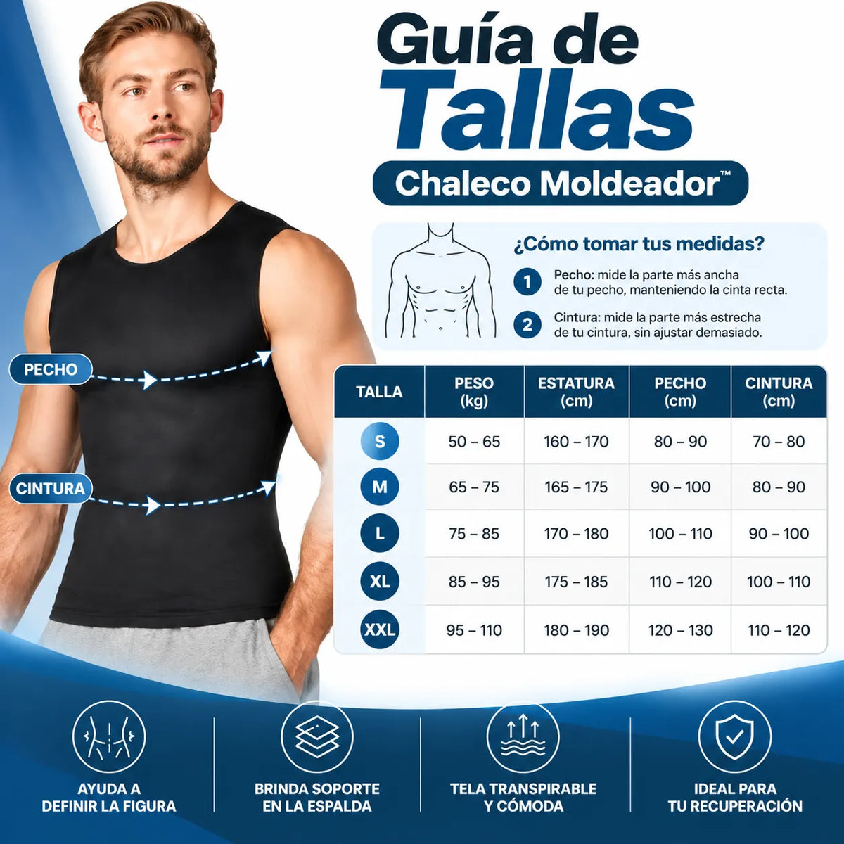 Chaleco Moldeador™ + Gel | Moldea tu figura y recupera tu confianza en tu día a día