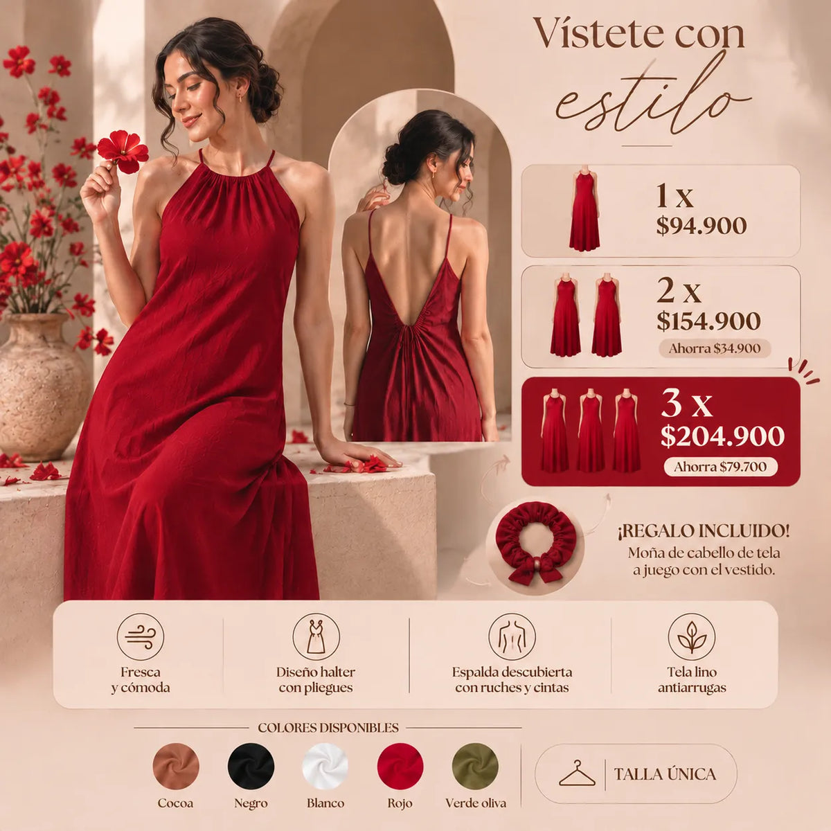 Bata Chic™ | Vestido ligero que combina elegancia, frescura y comodidad para ti