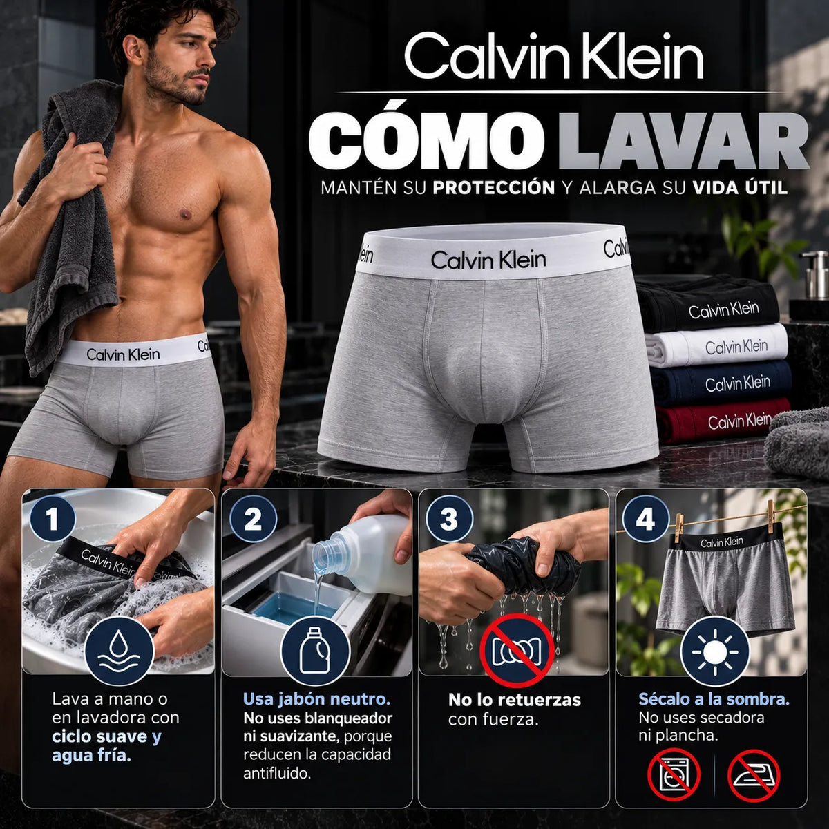 Bóxer Calvin Klein™ Importado | Viste cómodo y con estilo todo el día, sin que apriete