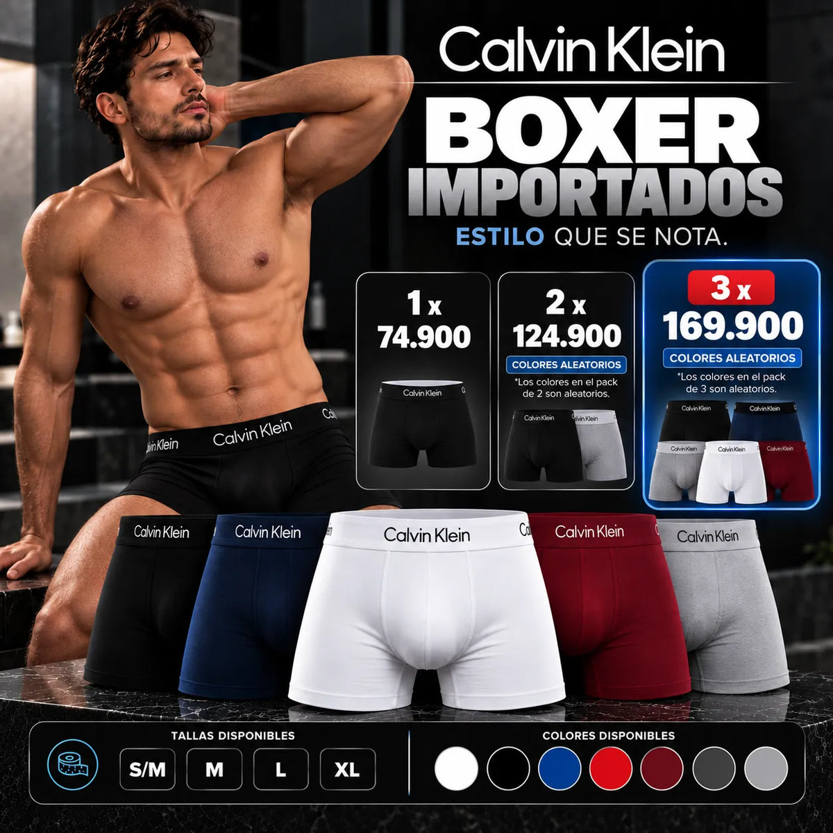 Bóxer Calvin Klein™ Importado | Viste cómodo y con estilo todo el día, sin que apriete