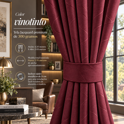 CORTINAS JACQUARD PREMIUM 300g | Elegancia, privacidad y descanso