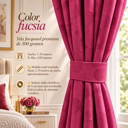 CORTINAS JACQUARD PREMIUM 300g | Elegancia, privacidad y descanso
