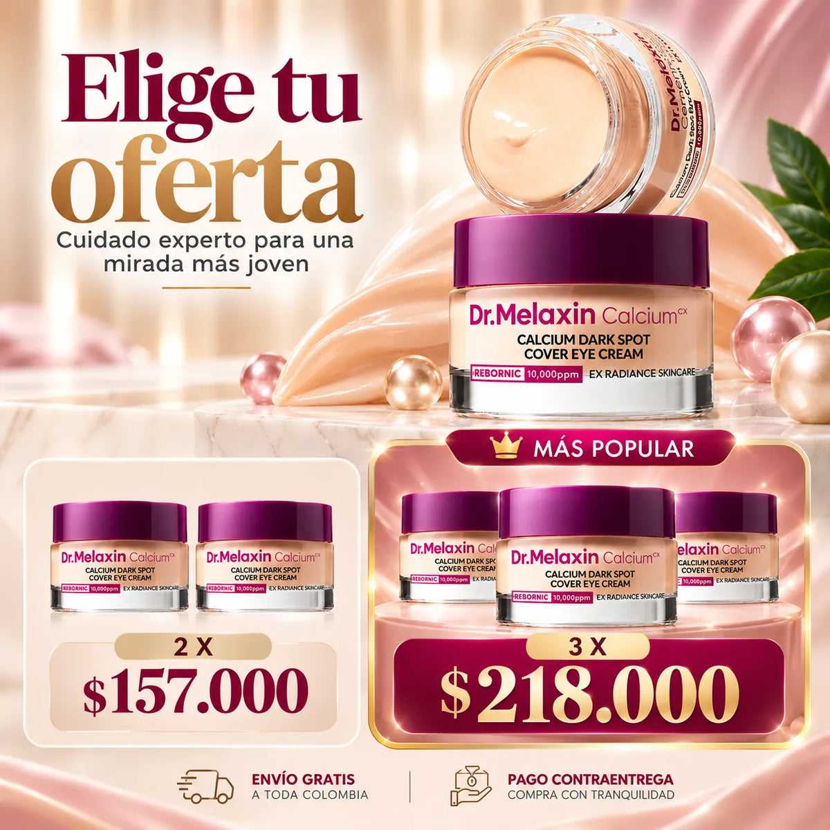 Dr. Melaxin™ Calcium | Crema antiedad y eliminación de ojeras