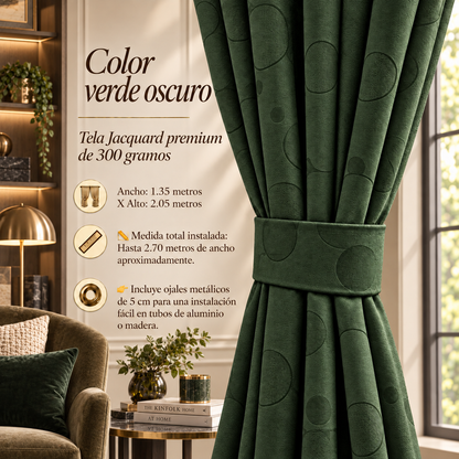 CORTINAS JACQUARD PREMIUM 300g | Elegancia, privacidad y descanso