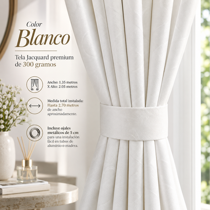 CORTINAS JACQUARD PREMIUM 300g | Elegancia, privacidad y descanso