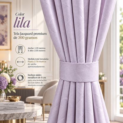 CORTINAS JACQUARD PREMIUM 300g | Elegancia, privacidad y descanso