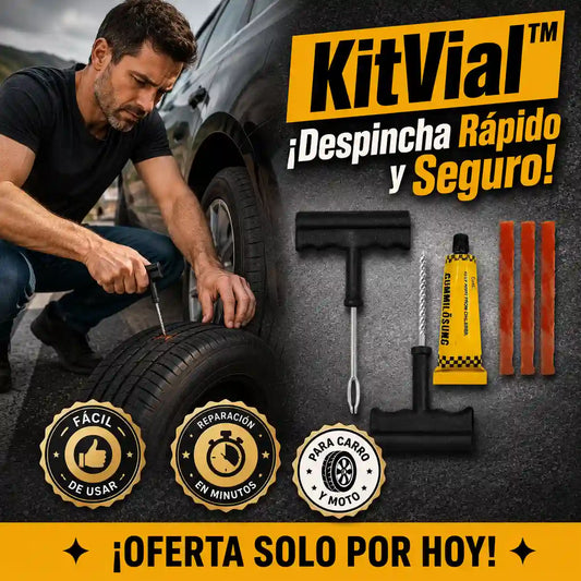 KitVial™  | Repara pinchazos en minutos, sin grúa y sin esperar