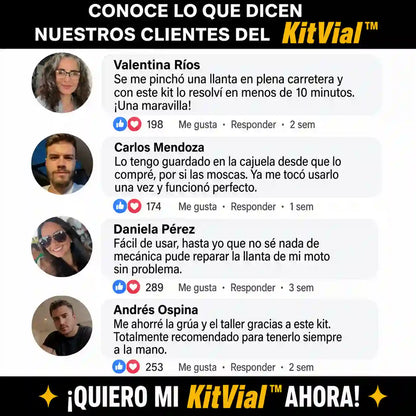 KitVial™  | Repara pinchazos en minutos, sin grúa y sin esperar