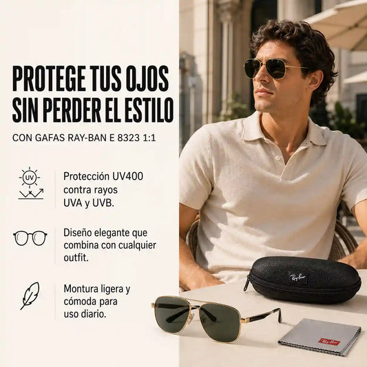 Gafas Ray-Ban E 8323 1:1™ | Estilo Icónico y Protección UV400