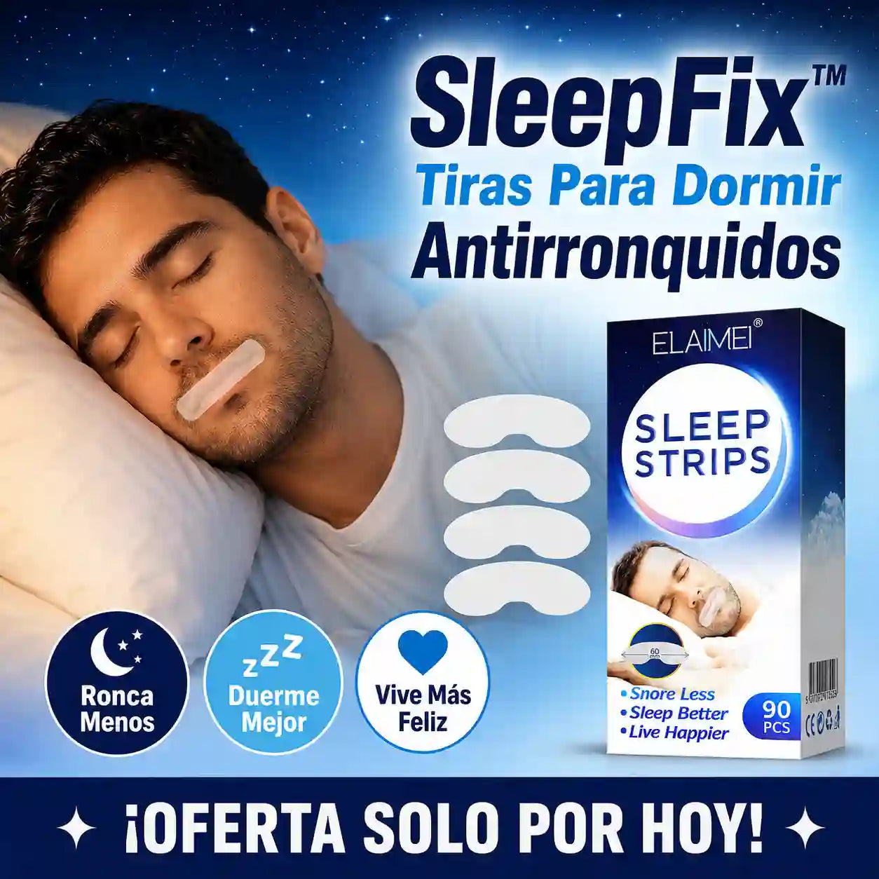 SleepFix™ | Elimina los ronquidos, mejora tu respiración y duerme en paz