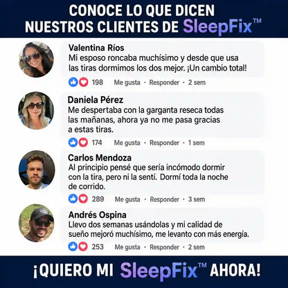 SleepFix™ | Elimina los ronquidos, mejora tu respiración y duerme en paz