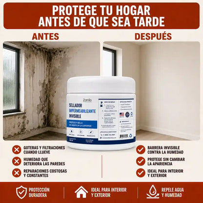 SelloInvisible™ | Impermeabiliza tus superficies sin alterar su color ni textura
