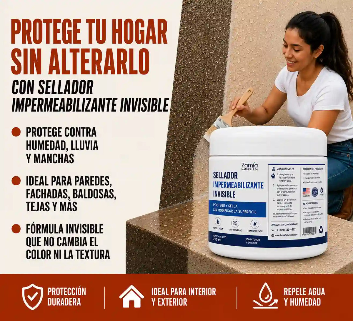 SelloInvisible™ | Impermeabiliza tus superficies sin alterar su color ni textura