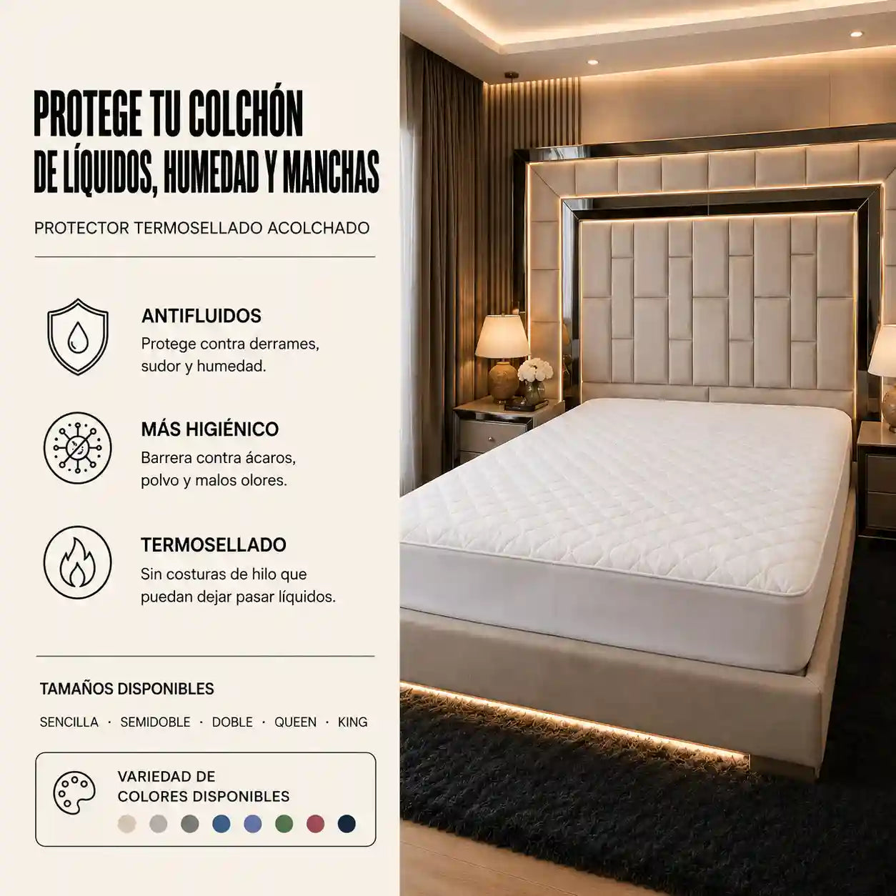 ProtectorTermosellado™ | Protege tu colchón sin alterar su comodidad