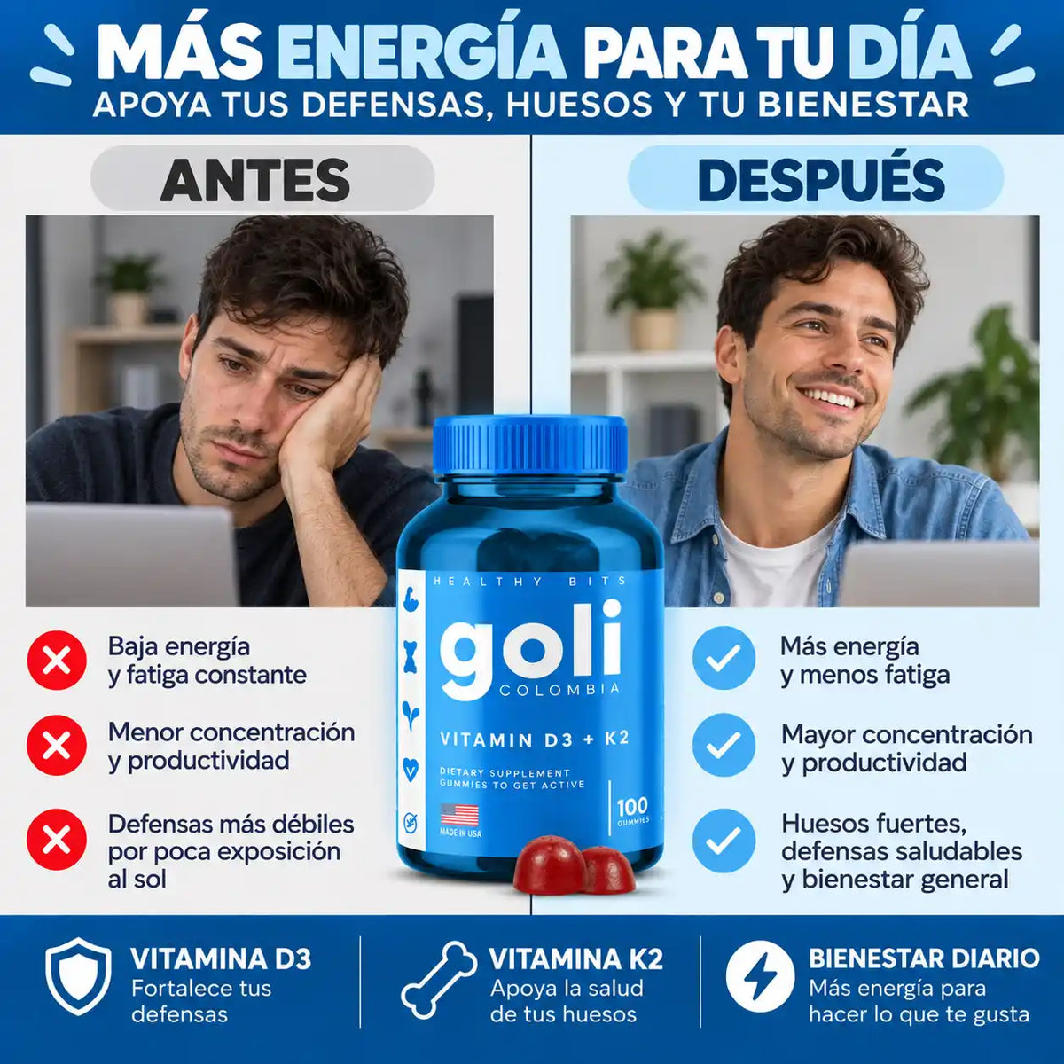 VitaGoli™ | Energía real para tu rutina de oficina
