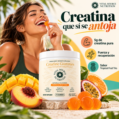 Gomitas de creatina monohidratadas 375G | Vital Source Nutrition – Sabor Tropical