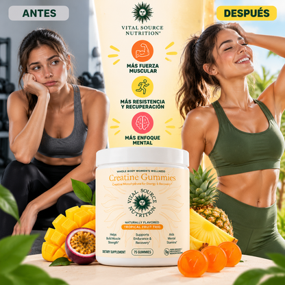 Gomitas de creatina monohidratadas 375G | Vital Source Nutrition – Sabor Tropical