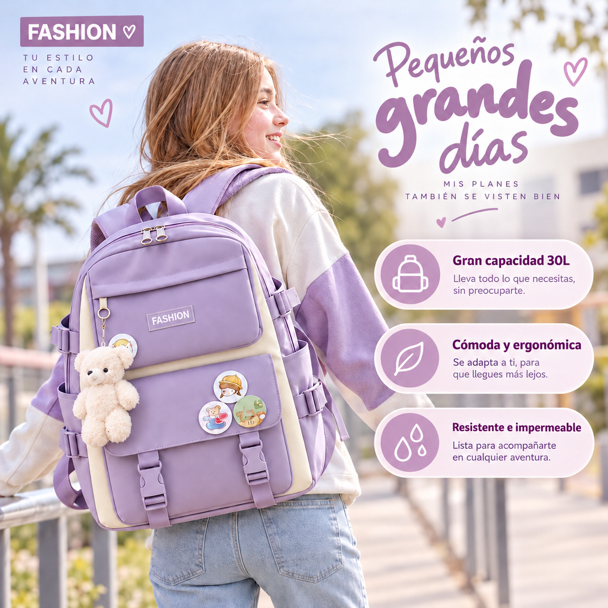 SET DE MALETA KAWAII COREANA 4 EN 1 | ESTILO, ESPACIO Y ORGANIZACIÓN