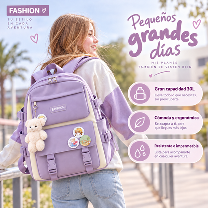 SET DE MALETA KAWAII COREANA 4 EN 1 | ESTILO, ESPACIO Y ORGANIZACIÓN