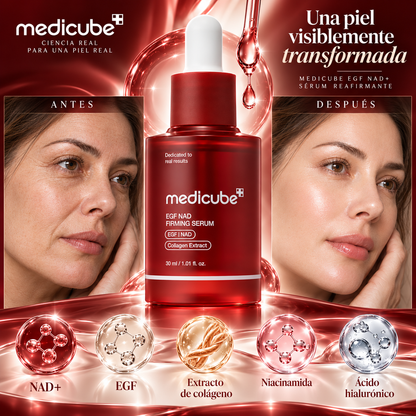 Serum Facial Antiedad EGF/NAD+ 30 ML | REAFIRMANTE Y ANTIARRUGAS