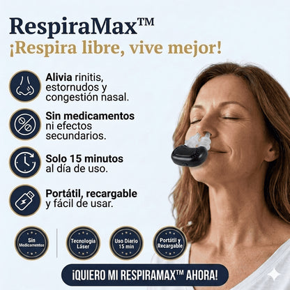 RespiraMax™ | Tecnología láser que elimina la congestión desde adentro
