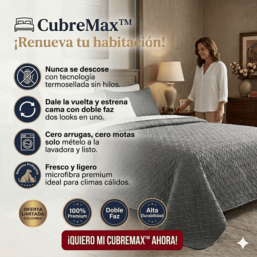 CubreMax Premium™ - Microfibra termosellada : Duradera, suave y fresca