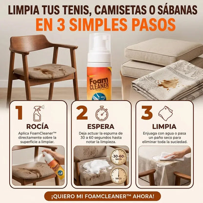 FoamCleaner™ | Elimina manchas imposibles de tus muebles al instante sin esfuerzo