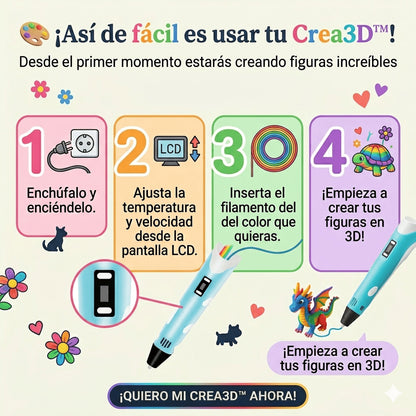 Crea3D™ - El bolígrafo que convierte tu imaginación en figuras reales