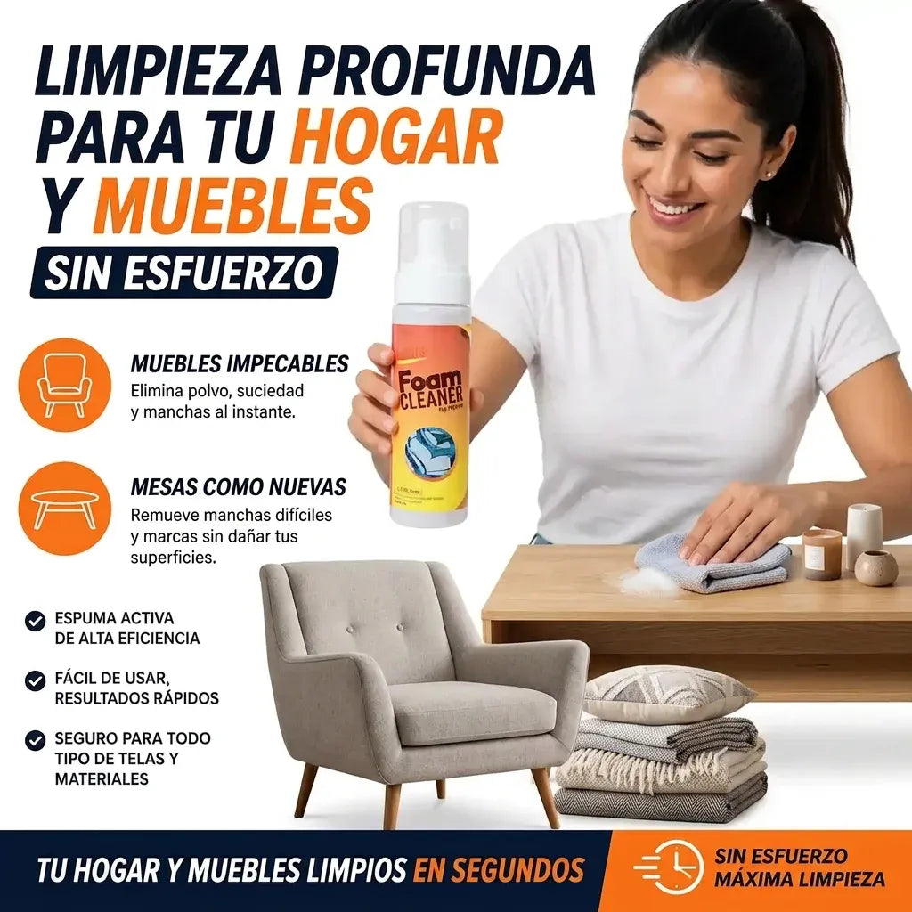 FoamCleaner™ | Elimina manchas imposibles de tus muebles al instante sin esfuerzo