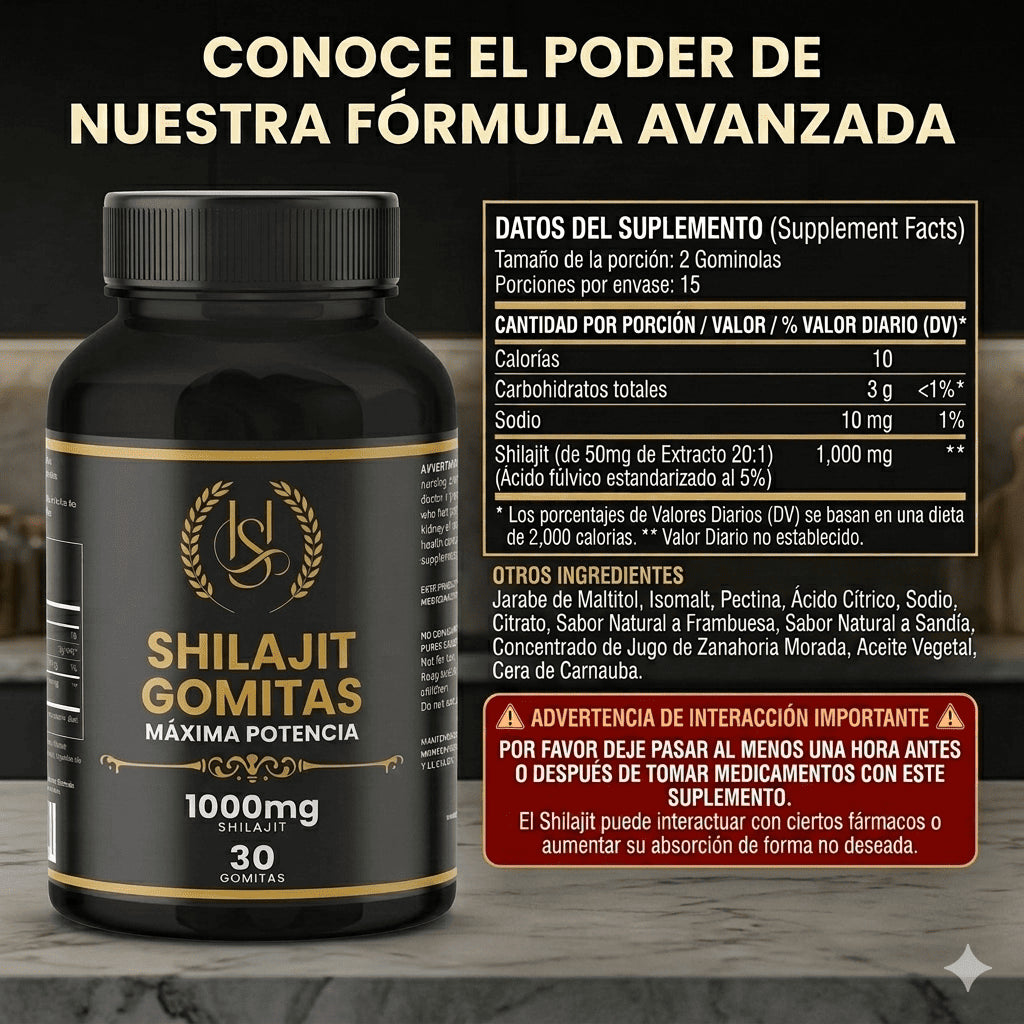 Gomas De Shilajit™ | Limpia, Recarga y Despierta tu Poder Masculino
