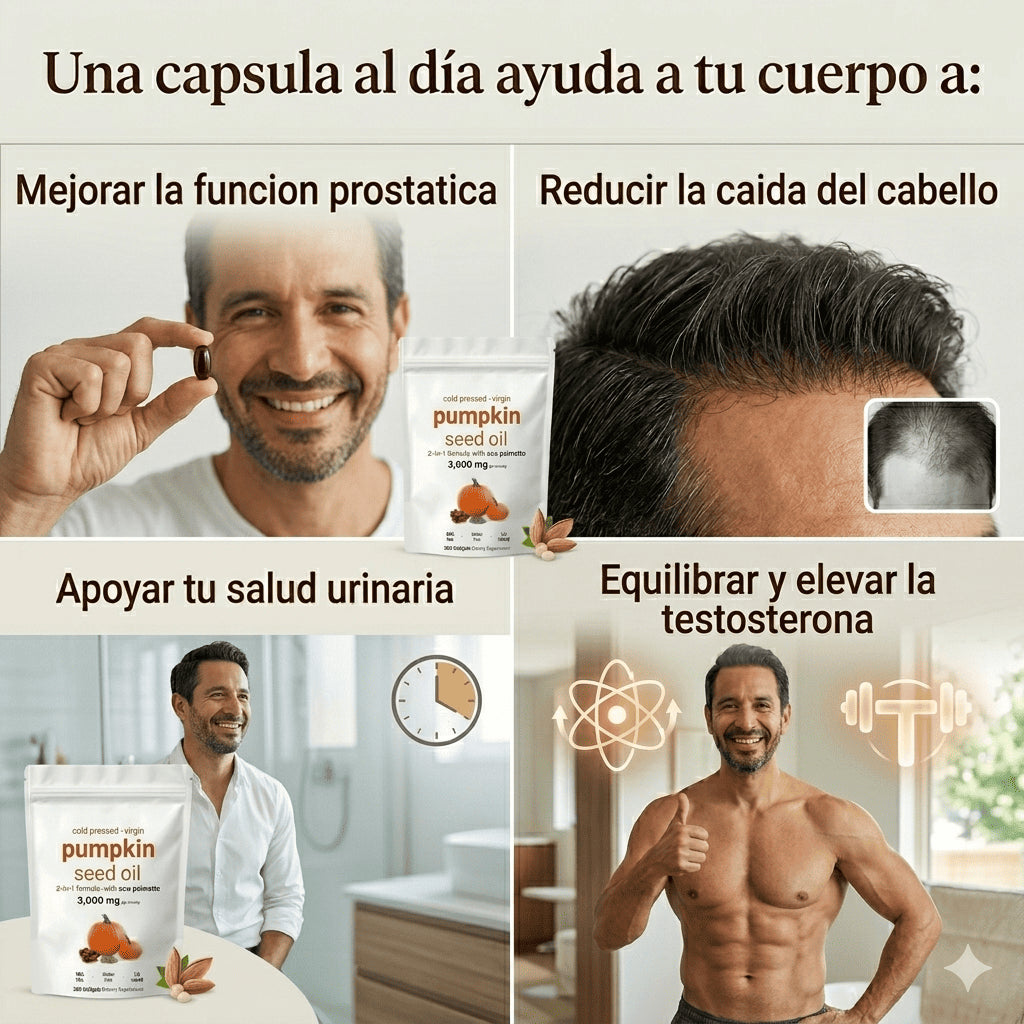 Prostaliv™ Salud prostática y cabello fuerte.