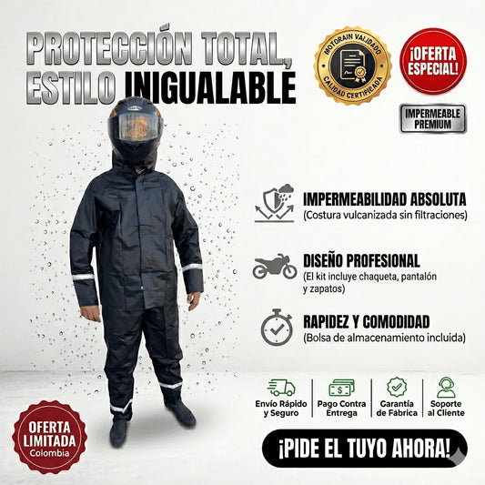 MOTORAIN™|TU IMPERMEABLE INDESTRUCTIBLE PARA MOTO: Ligero, Seguro, Resistente