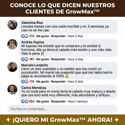 GrowMax™ | Estimula el crecimiento, reduce la caída y fortalece el cabello