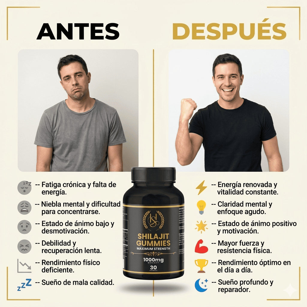 Gomas De Shilajit™ | Limpia, Recarga y Despierta tu Poder Masculino