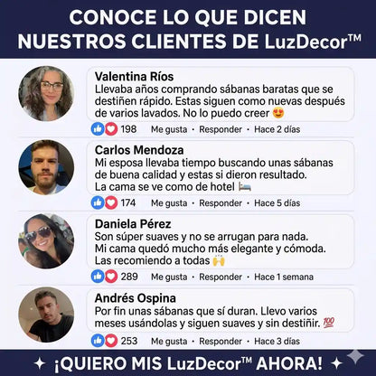 LuzDecor™ | Sábanas suaves, sin arrugas y con colores que duran lavado tras lavado