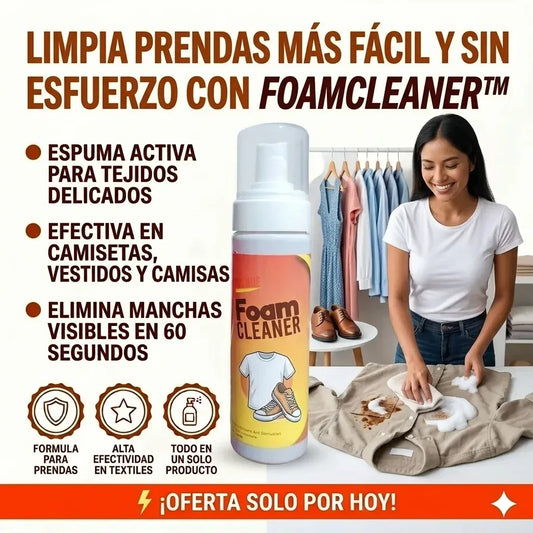 FoamCleaner™ | Elimina manchas imposibles de tus prendas al instante, sin esfuerzo