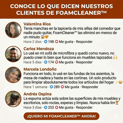 FoamCleaner™ | Elimina manchas imposibles de tus muebles al instante sin esfuerzo