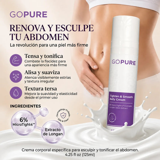 GOPURE™ | Reafirma y alisa la piel de todo tu abdomen sin tratamientos