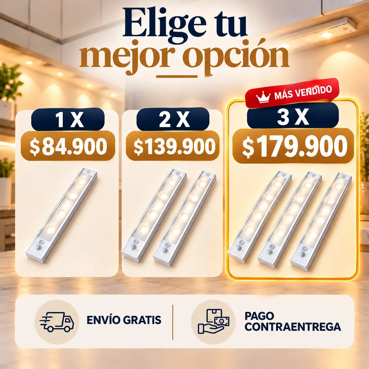 LEDSensor™ | Luz LED con sensor de movimiento recargable USB